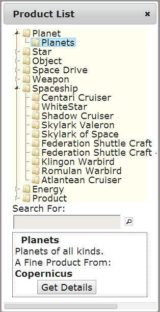 Jquery UI Dialog Directory Tree